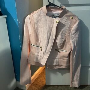 Sugarfly Pink leather jacket size Small Never Worn